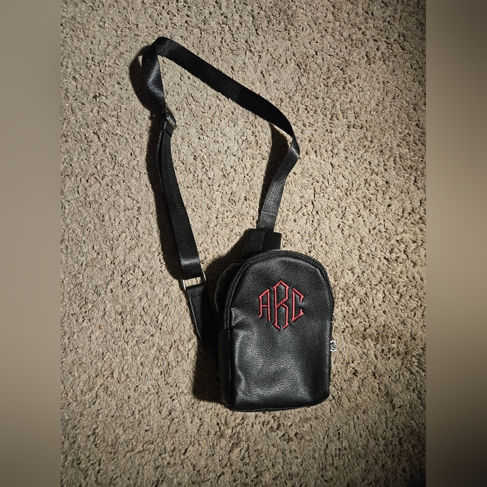 Marleylilly Monogrammed Black Sling Bag